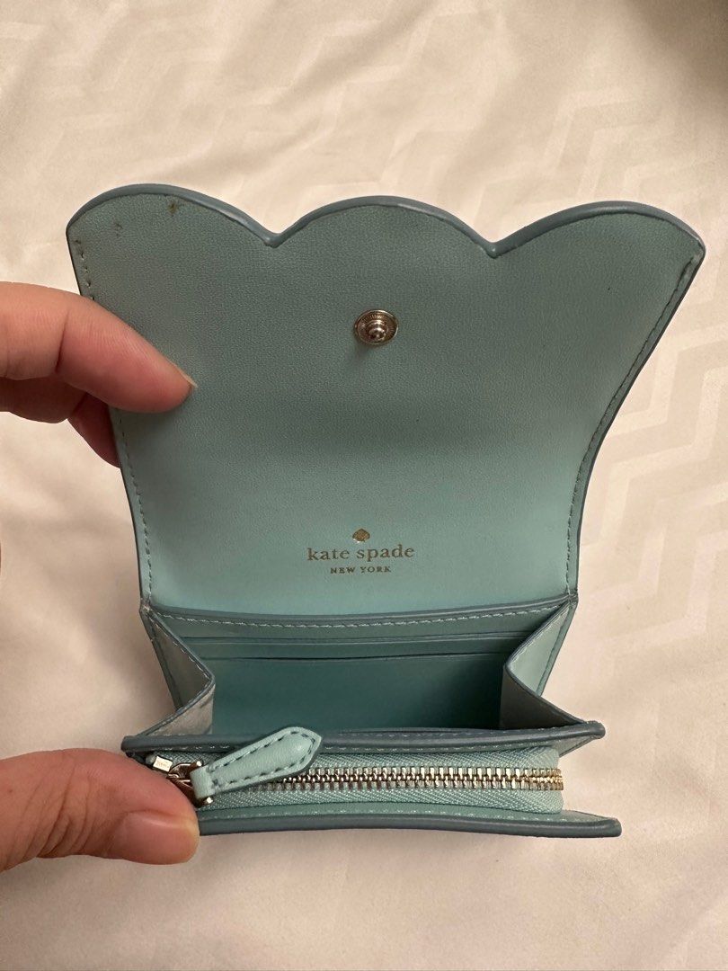 Kate Spade Scallop Compact Wallet Luxury Bags Wallets on Carousell