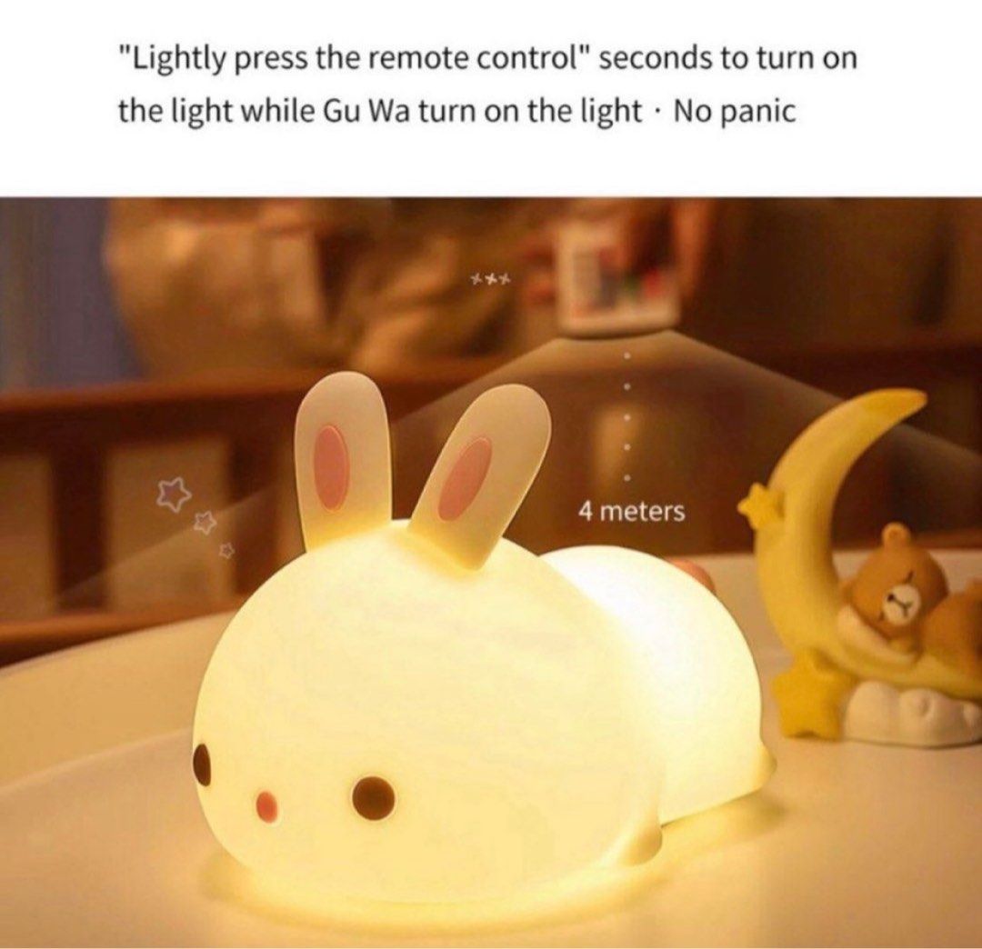 Lovely bunny outlet silicone night light