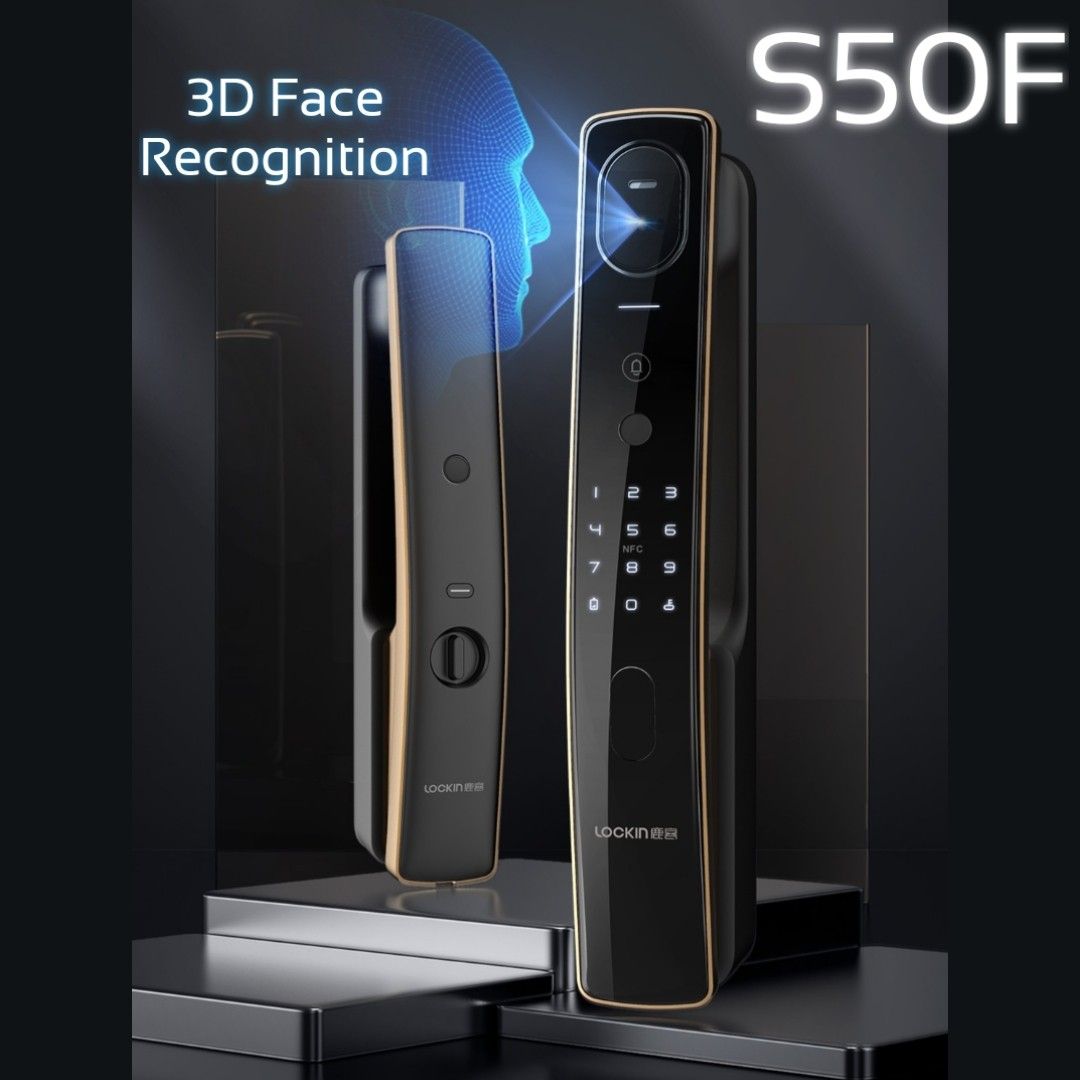 ⭐️LATEST⭐️ Lockin S50 / S50F / S50M Pro 3D Face Recognition Fully Automatic  App Finger Vein NFC Digital Smart Mortise Door Lock - Works with Mija App -  Price from, Furniture &
