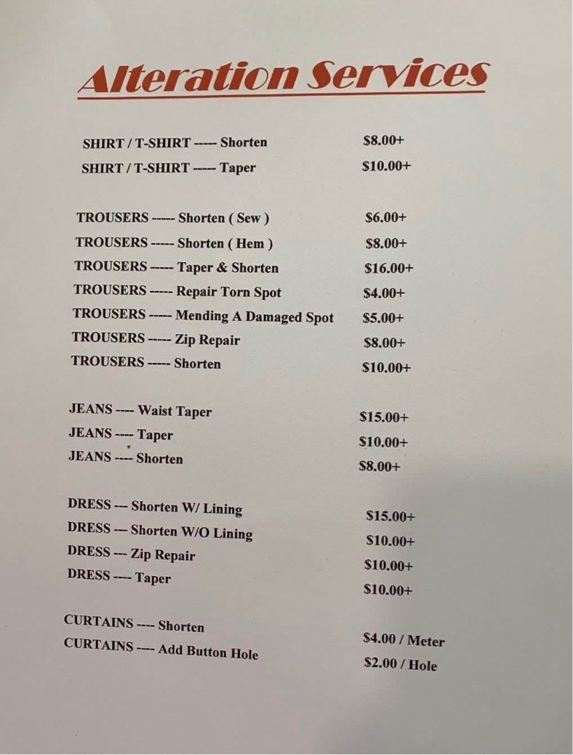 Lily Tailor & Alterations, Home Services, Others on Carousell