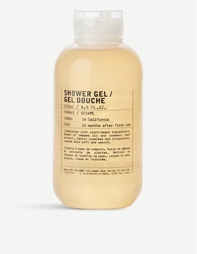 LN Authentic Le Labo Hinoki Shower Gel 250ml, Beauty & Personal Care