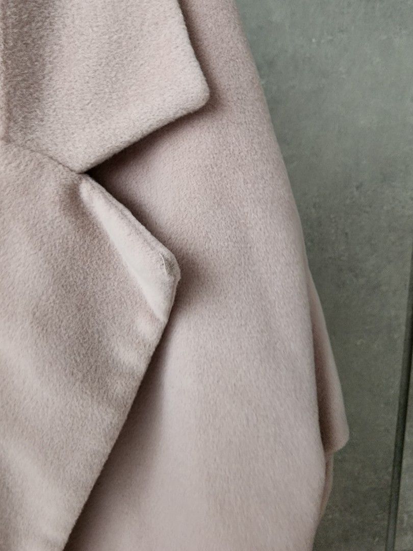Long Dusty pink Wool Trench coat, Women's Fashion, Coats, Jackets and