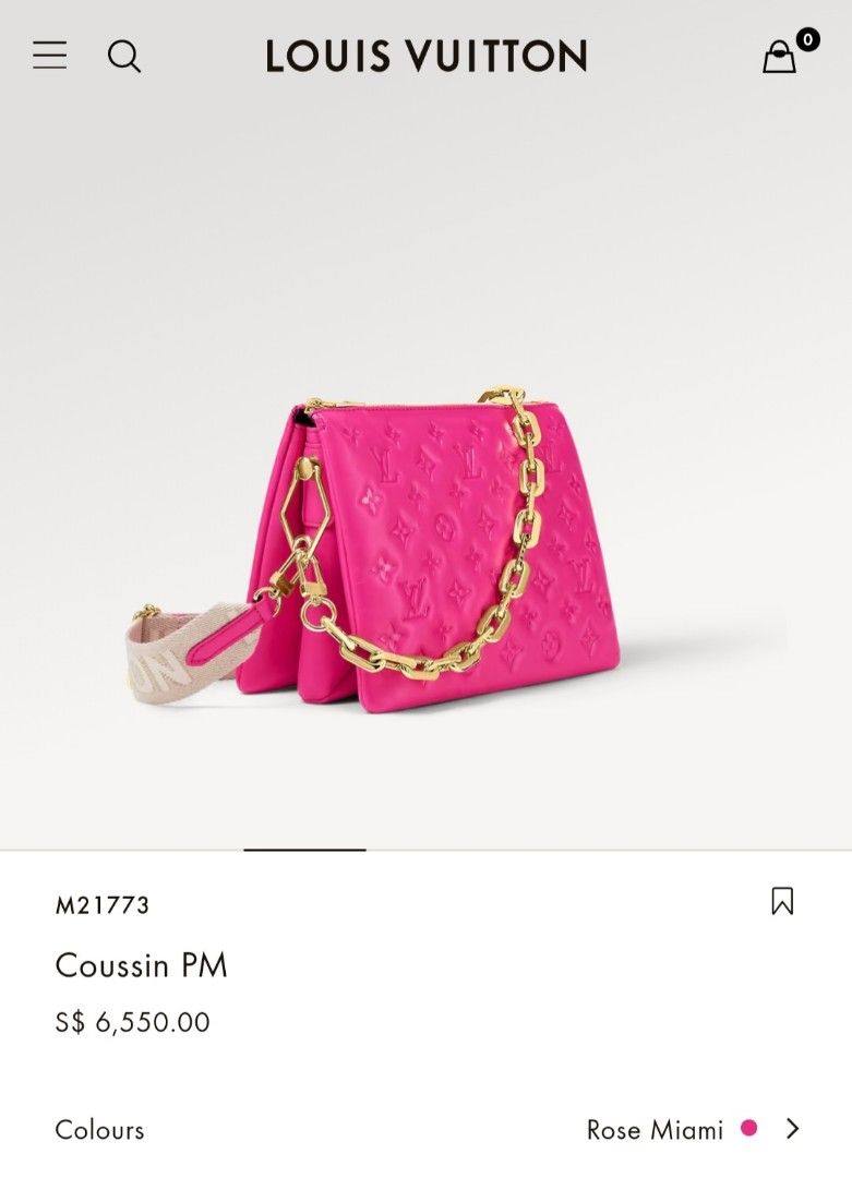 Louis Vuitton Coussin PM M21773 Hot Pink