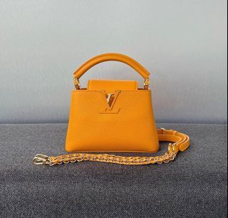 Louis Vuitton Capucines Mini Sunbeam yellow / Ghw