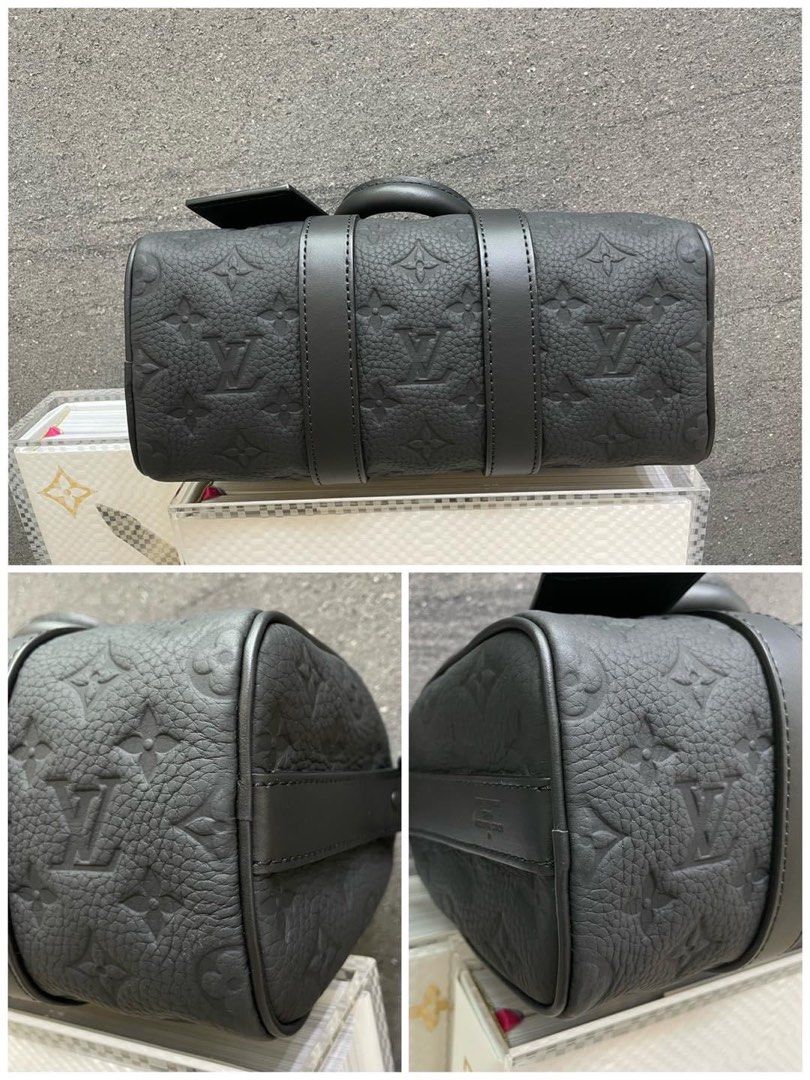 Louis Vuitton LV Keepall 25 Monogram Leather Black ref.722393