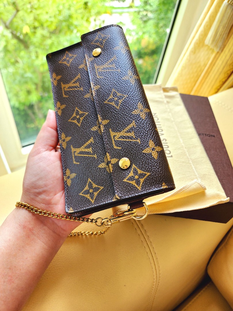 Louis Vuitton LV Gold Short Sling Wallet/ Clutch, Luxury, Bags