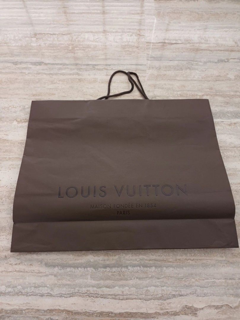 LV PAPER BAG BROWN, Luxury, Bags & Wallets on Carousell