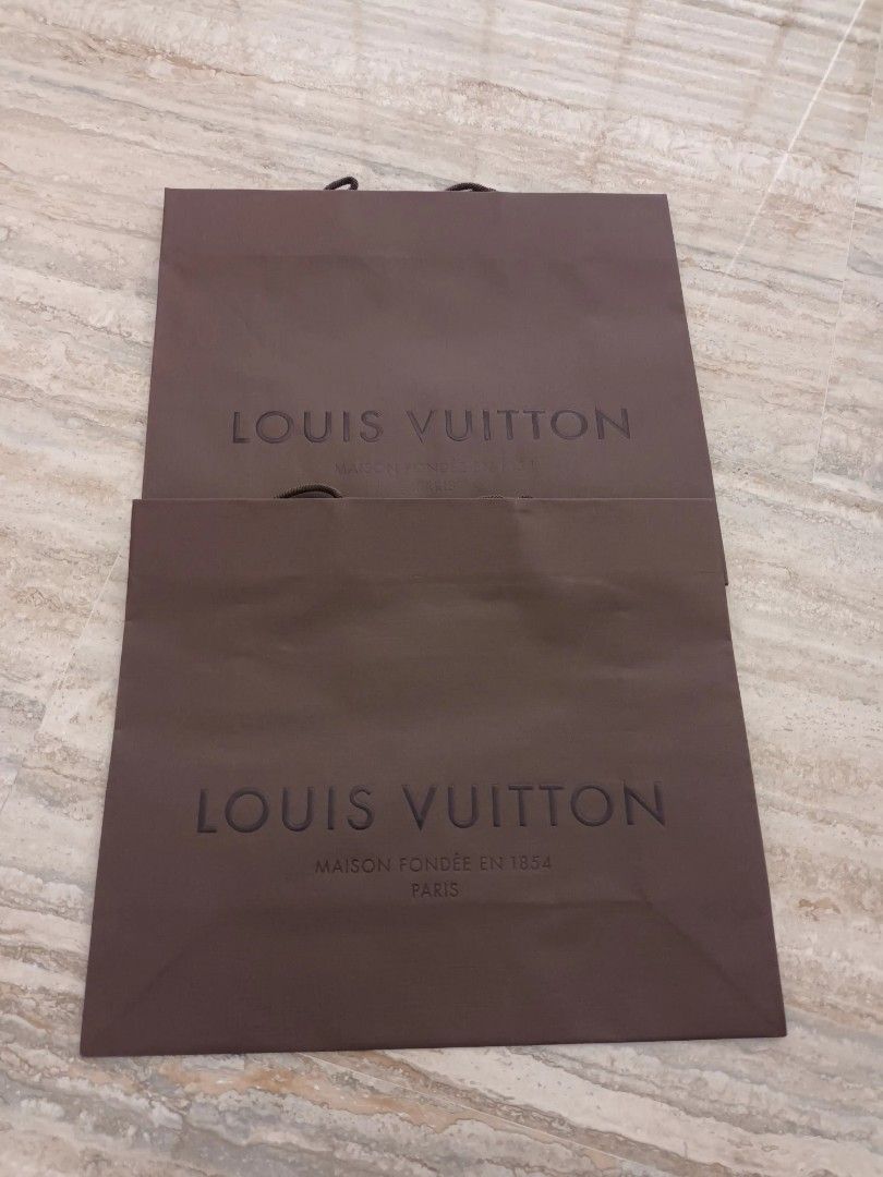 LV PAPER BAG BROWN, Luxury, Bags & Wallets on Carousell