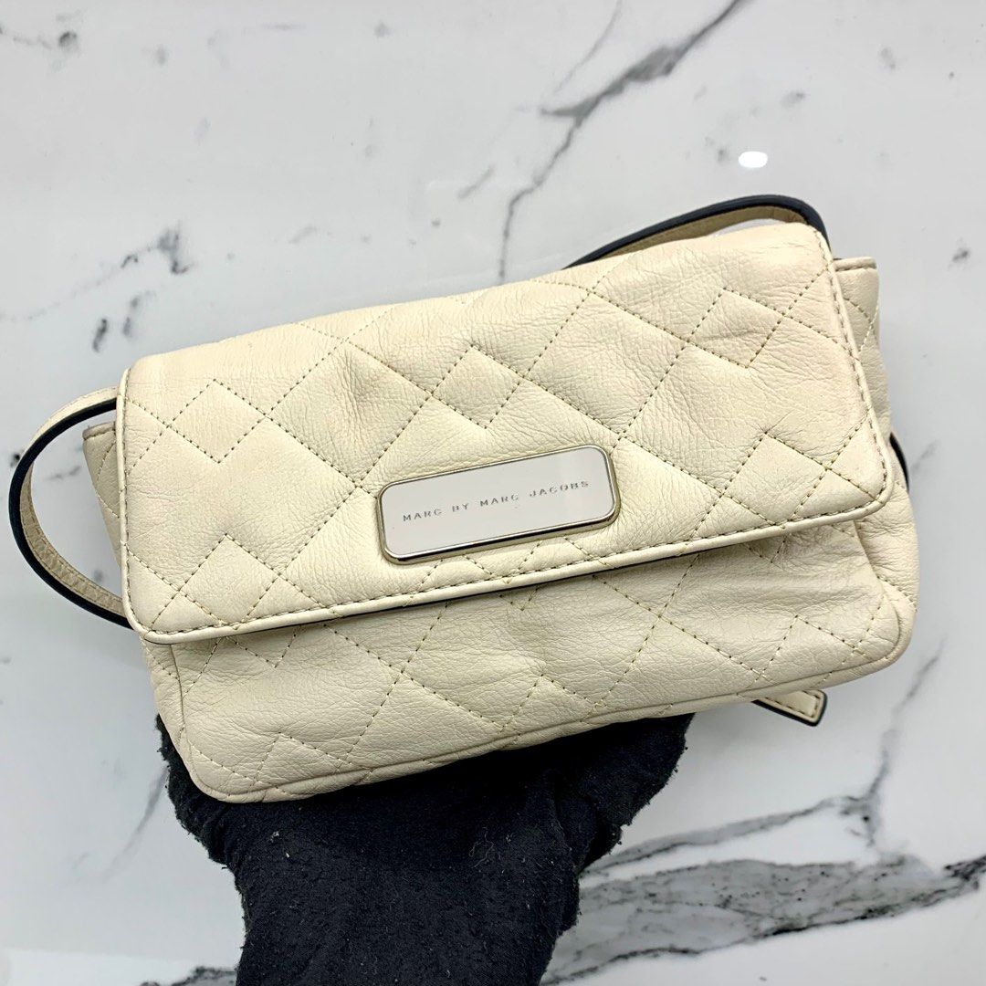 Marc jacobs white leather bag shop