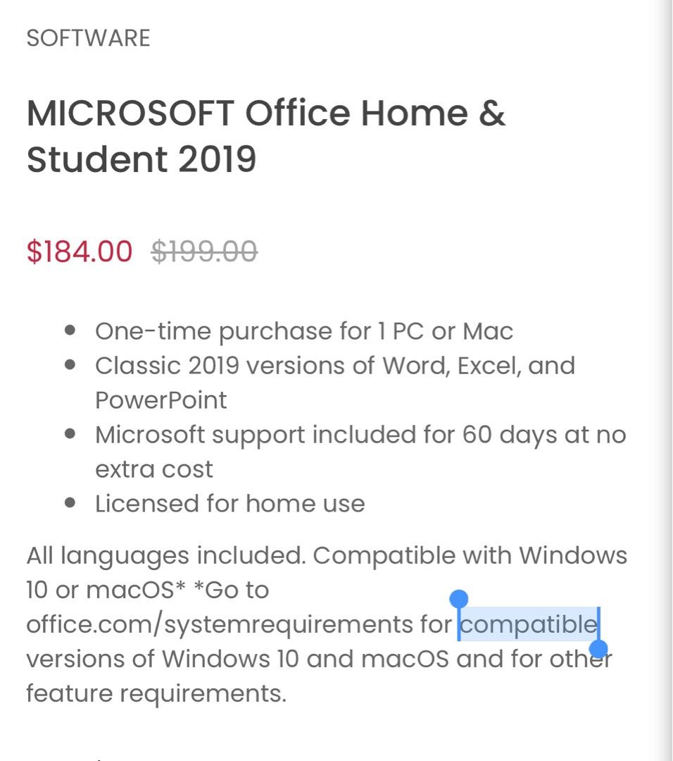 Microsoft Office Home & Student 2019, Computers & Tech, Laptops