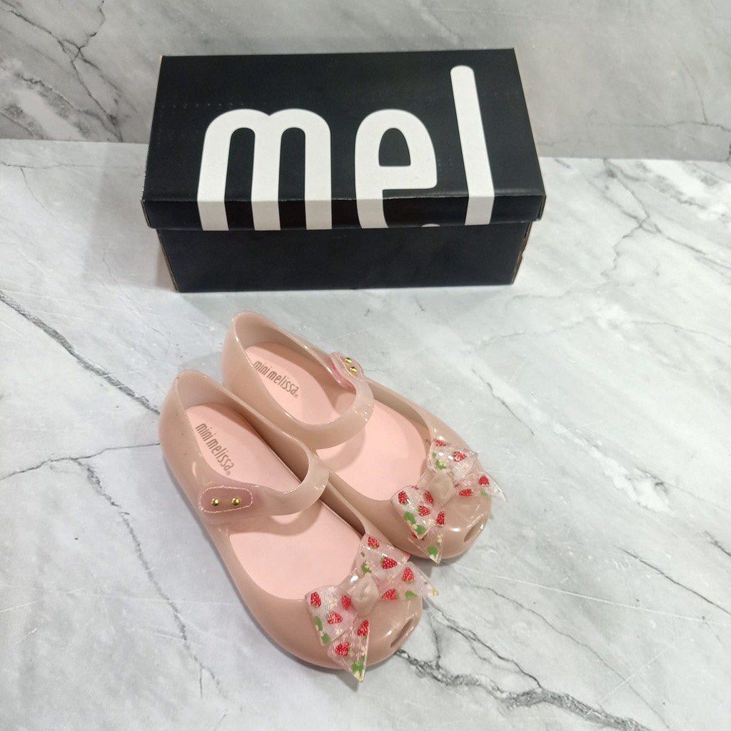 Mini Melissa Shoes Strawberry Pink Fesyen Wanita Sepatu di Carousell