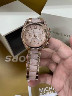 MK BLAIR BIG ACETATE WOTH STONE AUTHENTIC WATCH