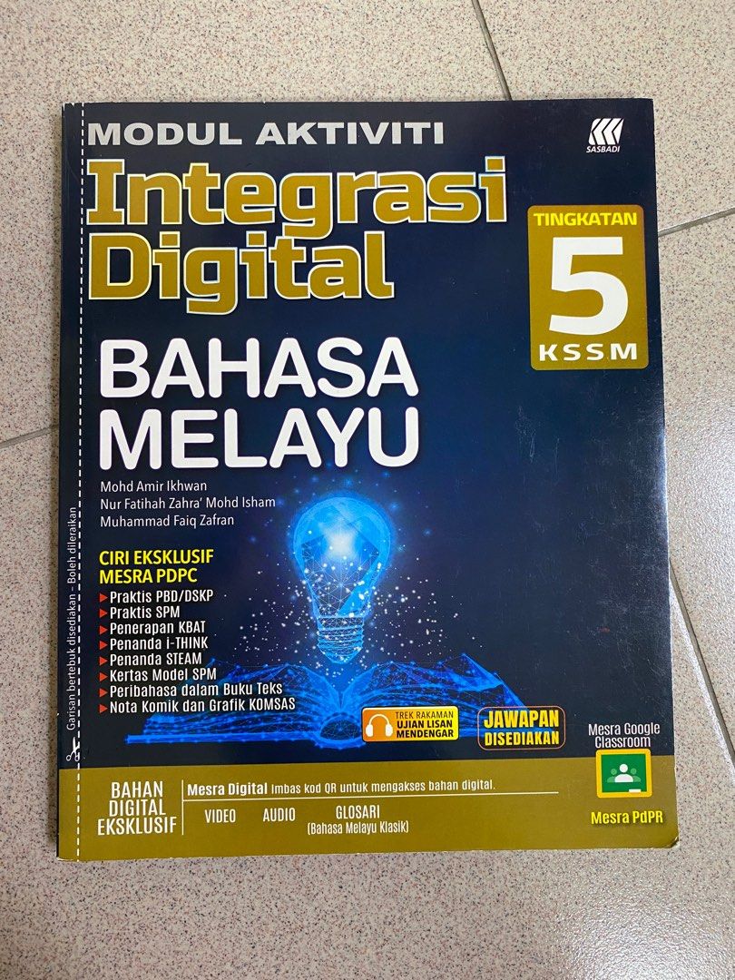 Modul Aktiviti Integrasi Digital Bahasa Melayu Tingkatan 5 KSSM Sasbadi
