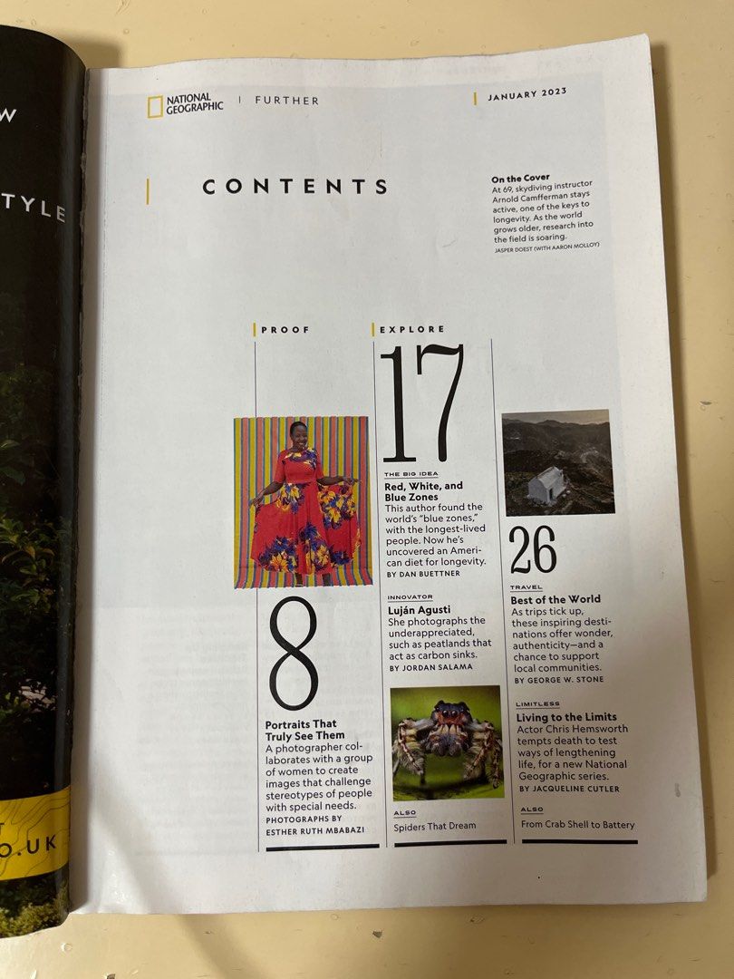National Geographic January 2023 lifestyle magazine Living longer and