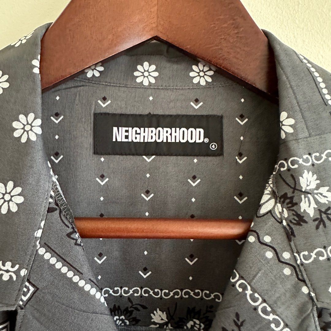 Neighborhood Bandana Chopped SS Shirt Sz Large L, Men's Fashion