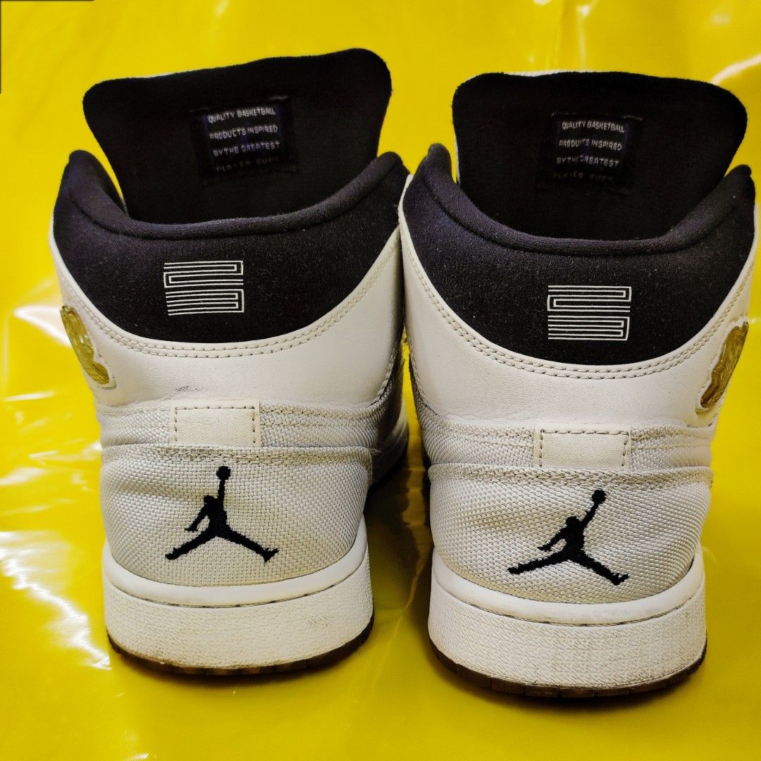 US10.5 Nike 2013 Mens 12 Black White Concord Mid Air Jordan 1 Retro 95 616369 195 Carousell