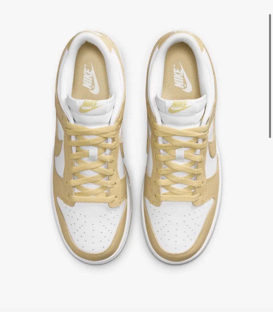 Nike Dunk Team Gold u0026 White, Men's Fashion, Footwear, Sneakers on Carousell