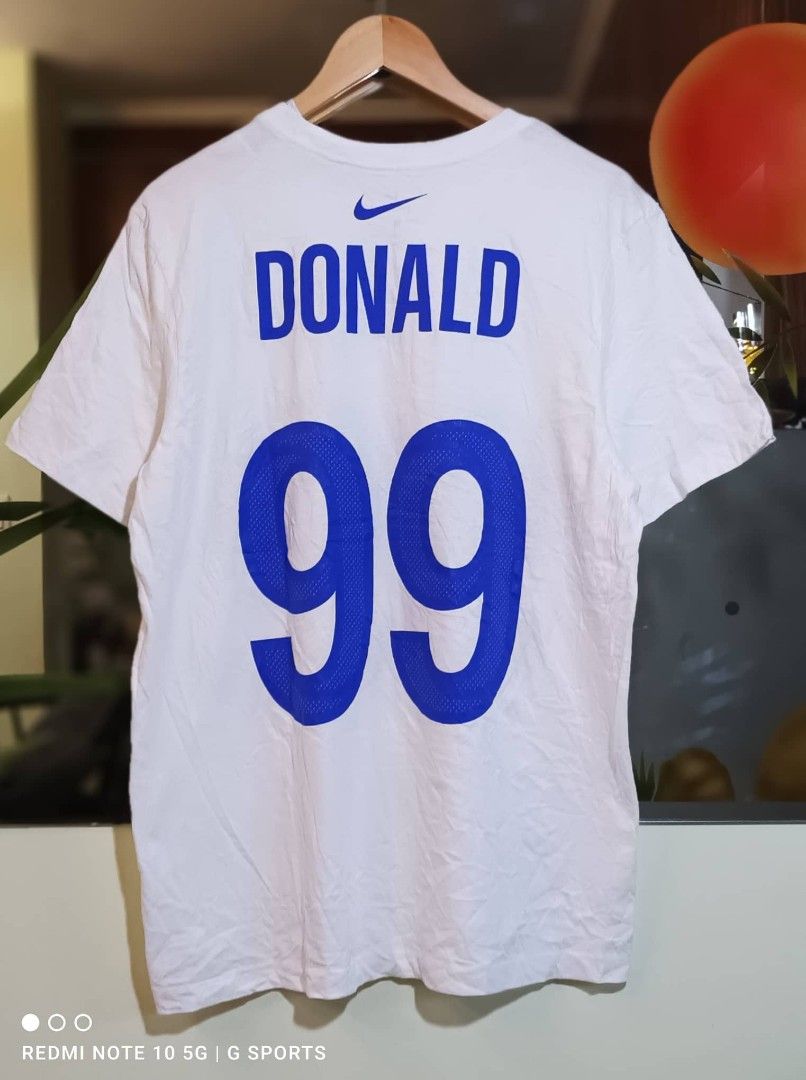 Nike Mens Aaron Donald Los Angeles Rams White Super Bowl LVI Name & Number  T-Shirt, Men's Fashion, Tops & Sets, Tshirts & Polo Shirts on Carousell