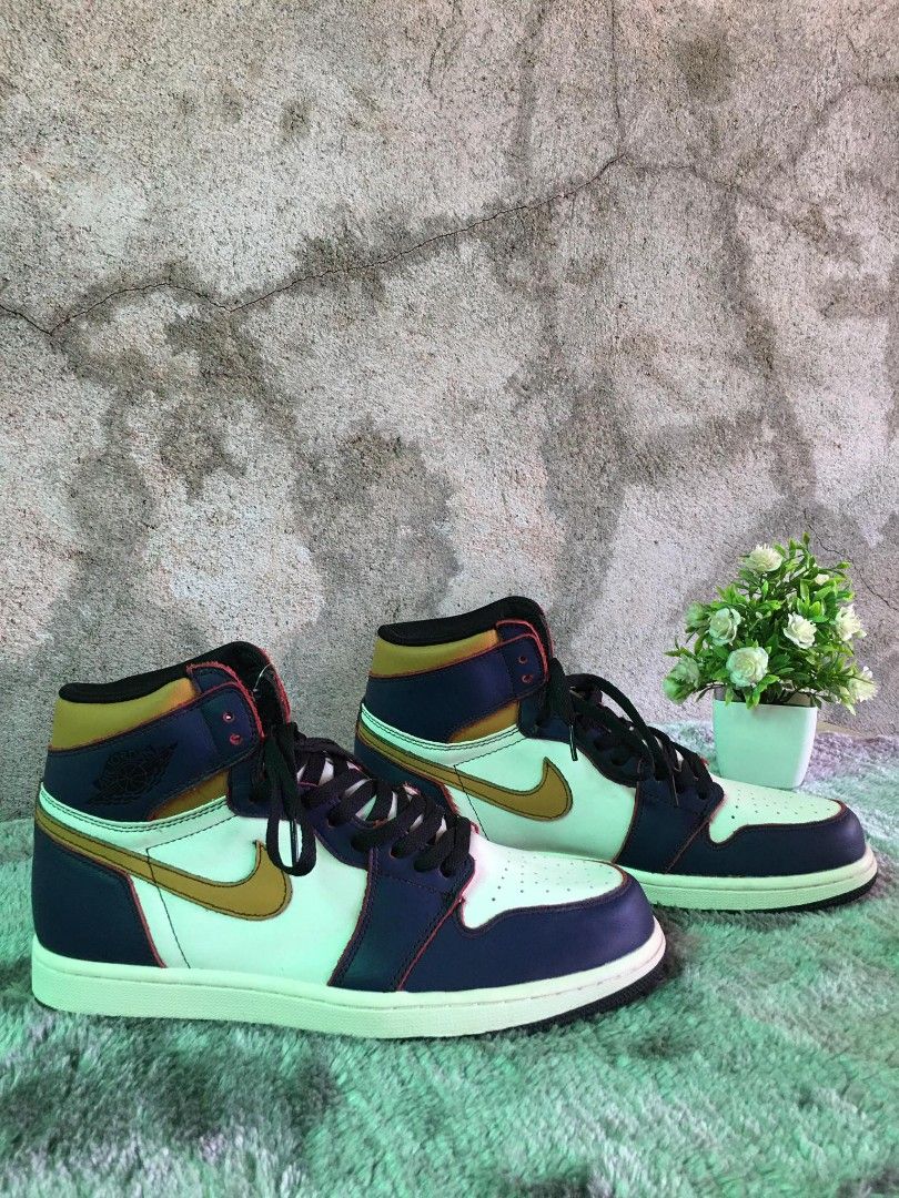 Jordan 1 purple and sale yellow