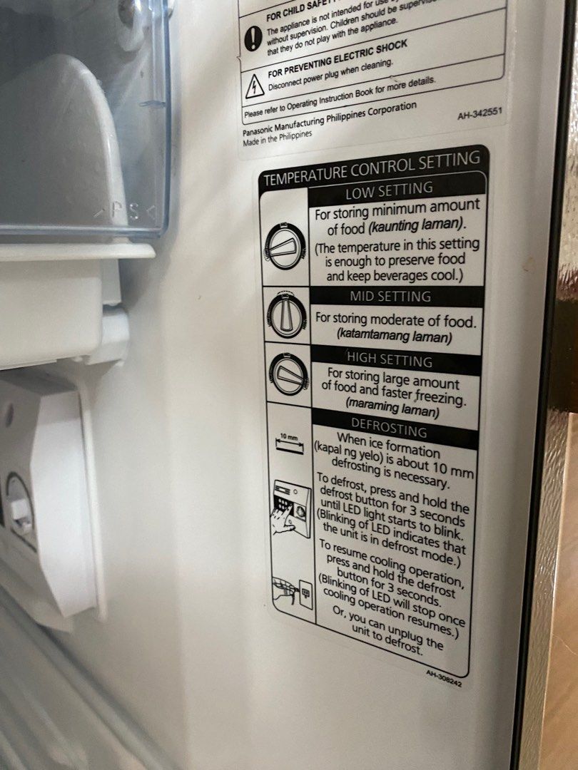 Panasonic Inverter Refrigerator, TV & Home Appliances, Kitchen