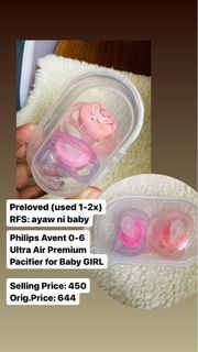 Philips Avent 0-6 Ultra Air Premium Pacifier for Baby Girl