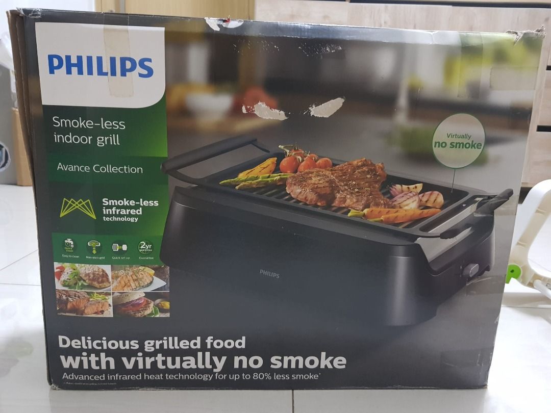 Phillips Indoor Smokeless Grill TV Home Appliances Kitchen