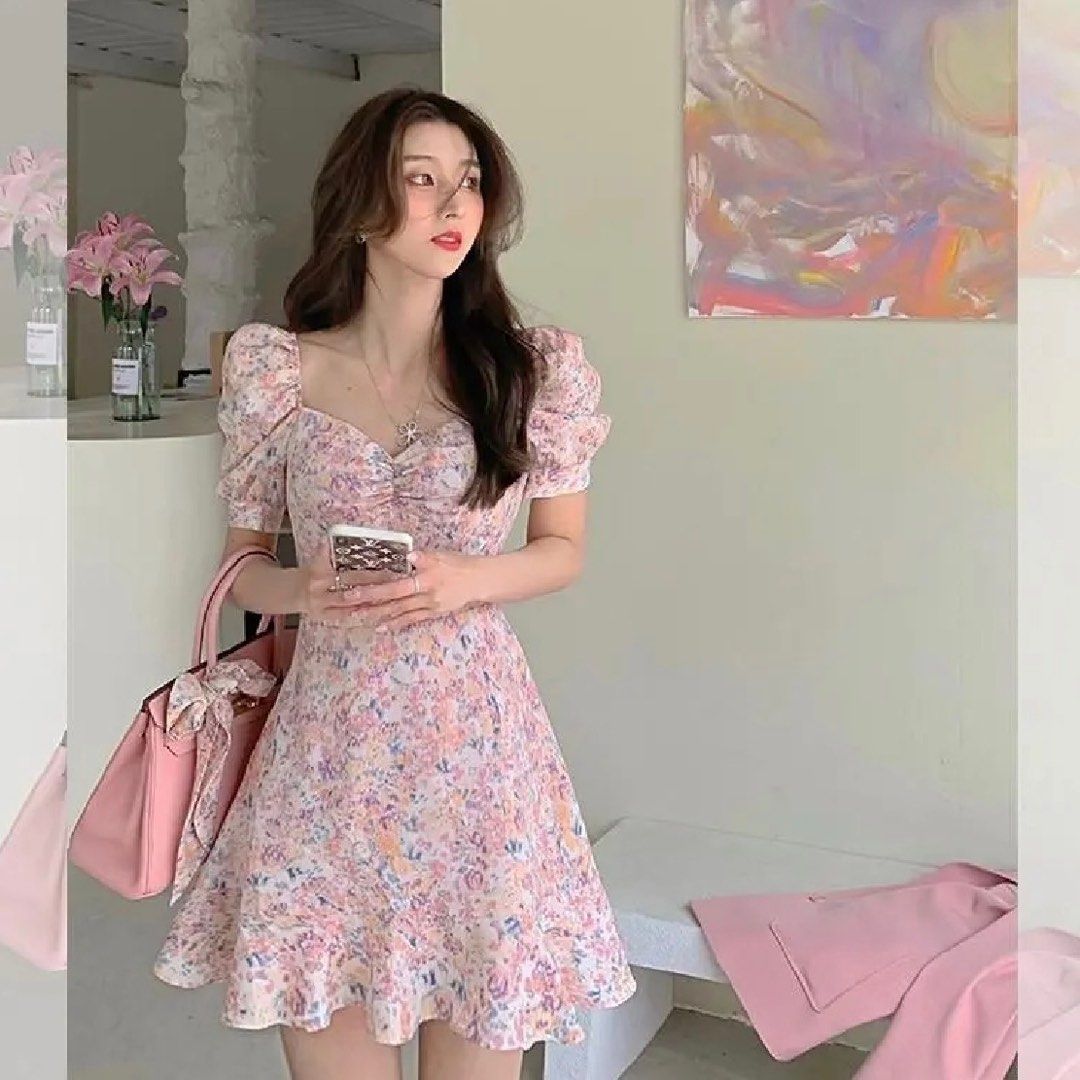 Pink Floral Dress Women s Fashion Dresses Sets Dresses on