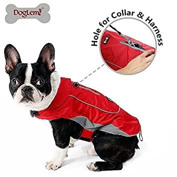 Pinkdose Red S Doglemi Pet Winter Padded Coat Warm Fleece