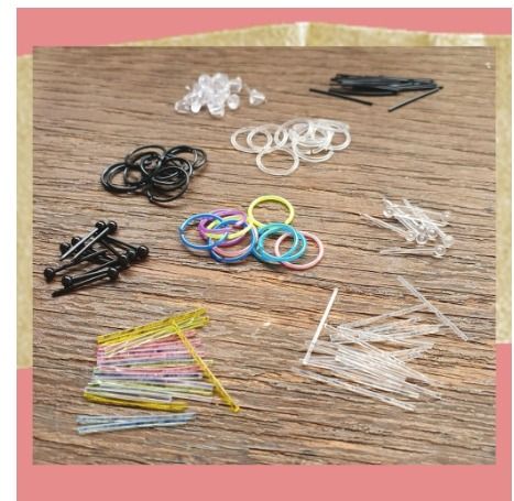 BUNDLE OF 3 Plastic Ear Sticks Ear Hoops Anti Allergy Ear Stick Plastic Earring Hypoallergenic ear sticks Women s Fashion Jewelry Organisers Earrings on Carousell
