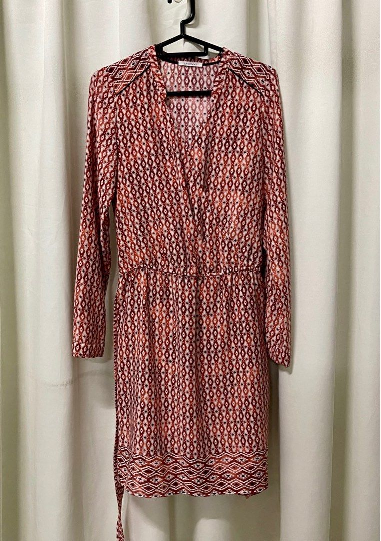 PROMOD France Premium Quality Red Dress Women s Fashion