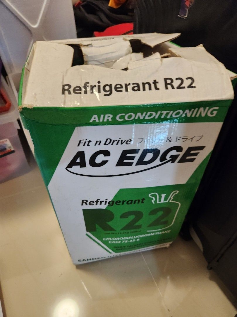 R22 aircon gas refill with gauge meter, Everything Else on Carousell