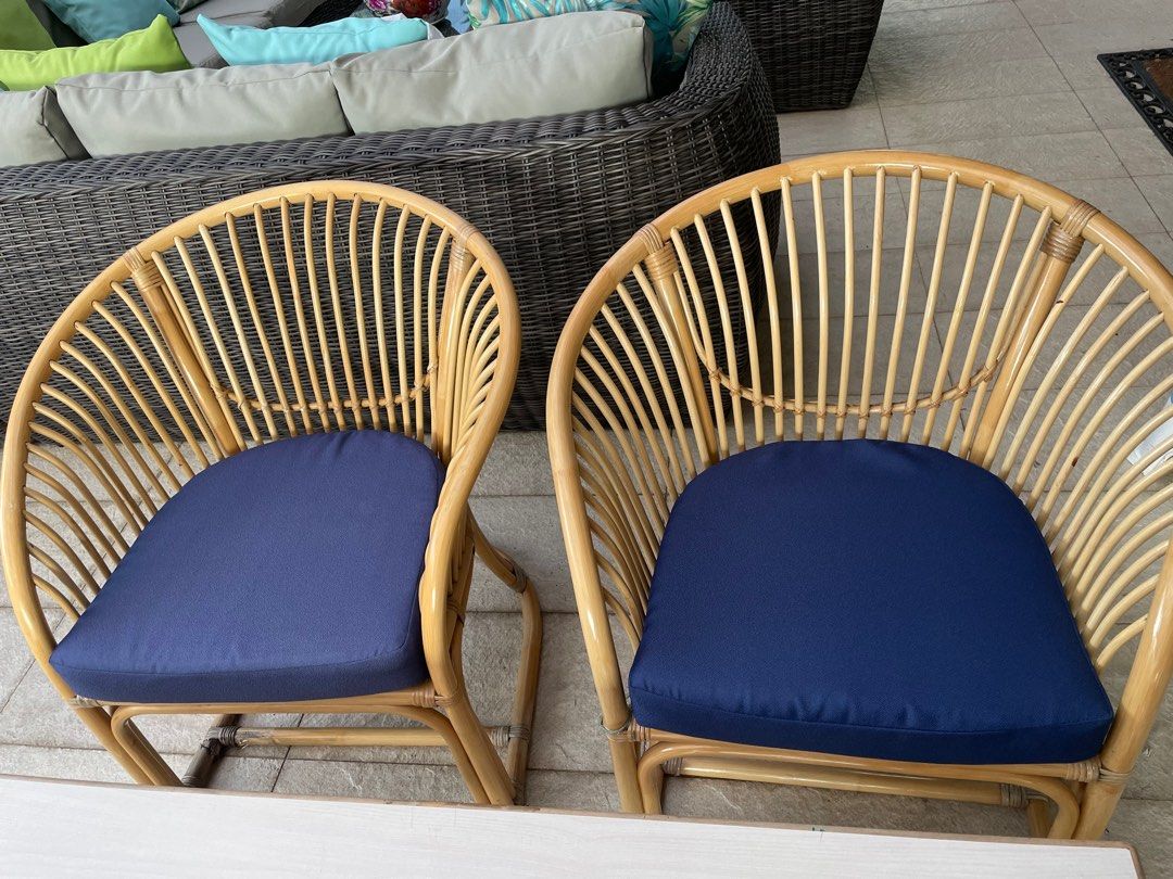 Rattan chairs, Furniture & Home Living, Furniture, Chairs on Carousell