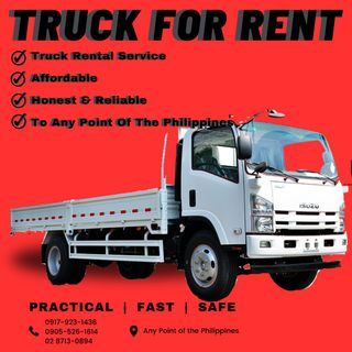 Rental of Closevan, Opentruck, Forklift, Boomtruck, ELf trailer, flatbed, lowbed, selfloader.