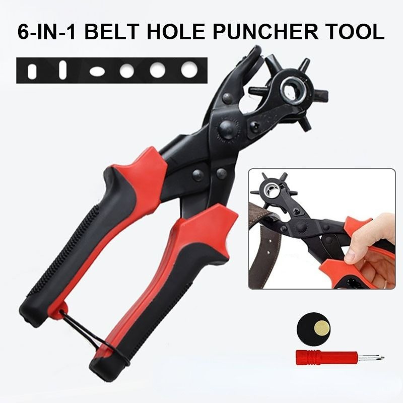 Revolving Leather Belt Hole Puncher Plier Punch Hole, Hobbies & Toys