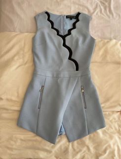 [S] Tweed Baby Blue Jumpsuit / Romper
