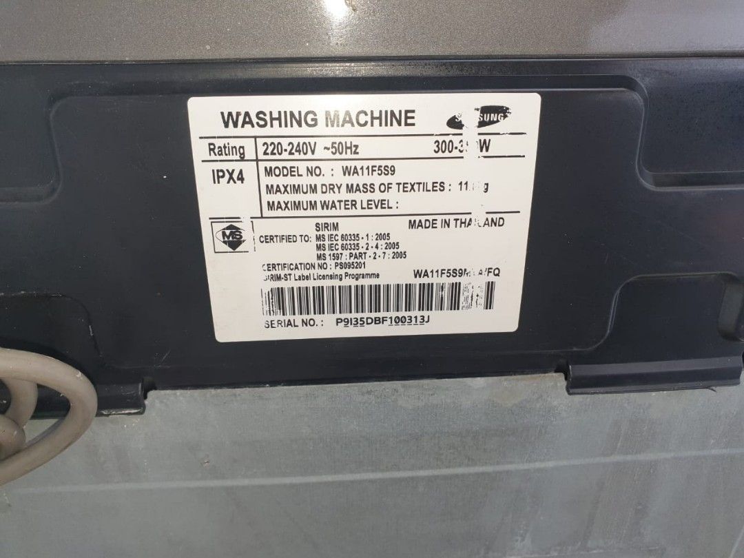 Samsung digital inverter washing mesin 11kg like a new Rm600, TV & Home