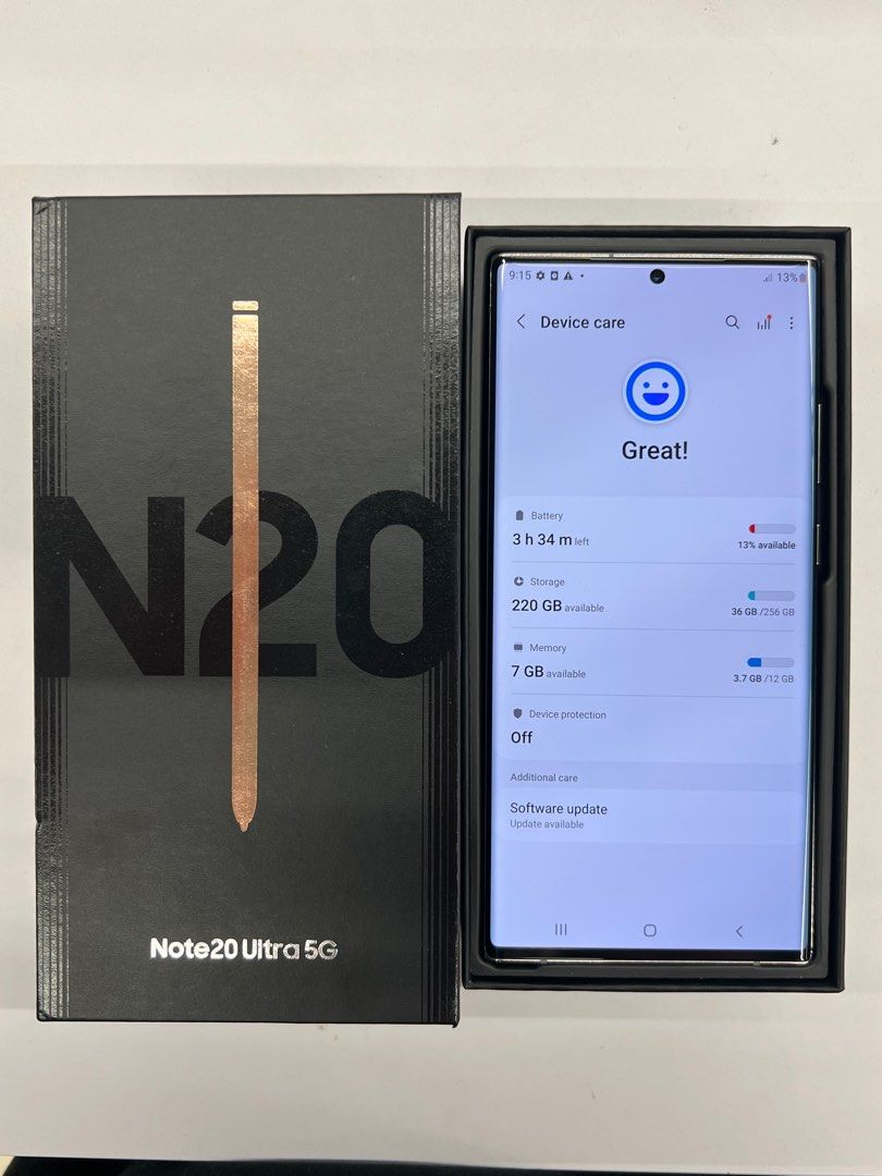 SAMSUNG GALAXY NOTE 20 ULTRA MYSTIC WHITE 12GB RAM + 256GB ROM (FULL ...