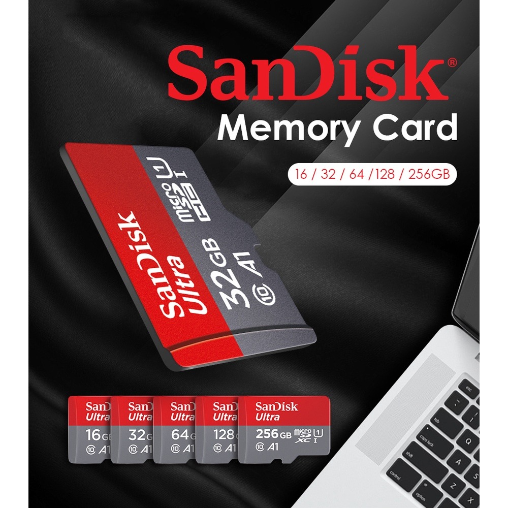 SanDisk Ultra SDSQUA4 Memory Card 64GB 128GB 256GB 512GB A1 Micro SD