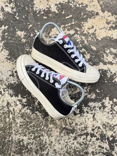 Sepatu Converse Chuck 70 Ox Logo Play White/Black  second preloved origina