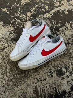 Sepatu Sneakers Pria NIKE COURT LEGACY NEXT NATURE WHITE UNIV RED second preloved original
