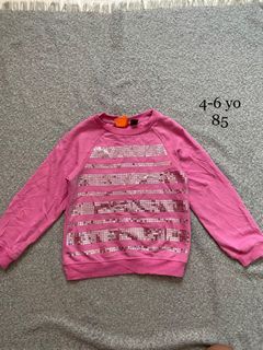 Sequined Pink longsleeves Sweater for girls