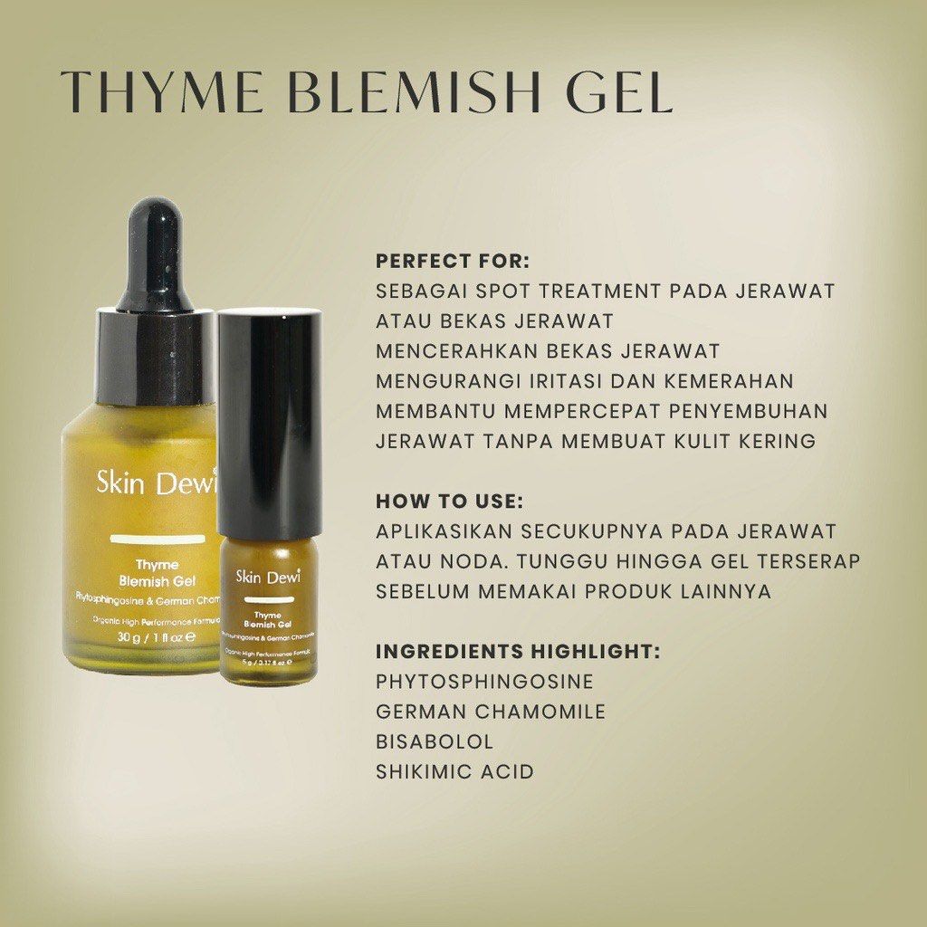 Skin Dewi Thyme Blemish Gel 5gr on Carousell