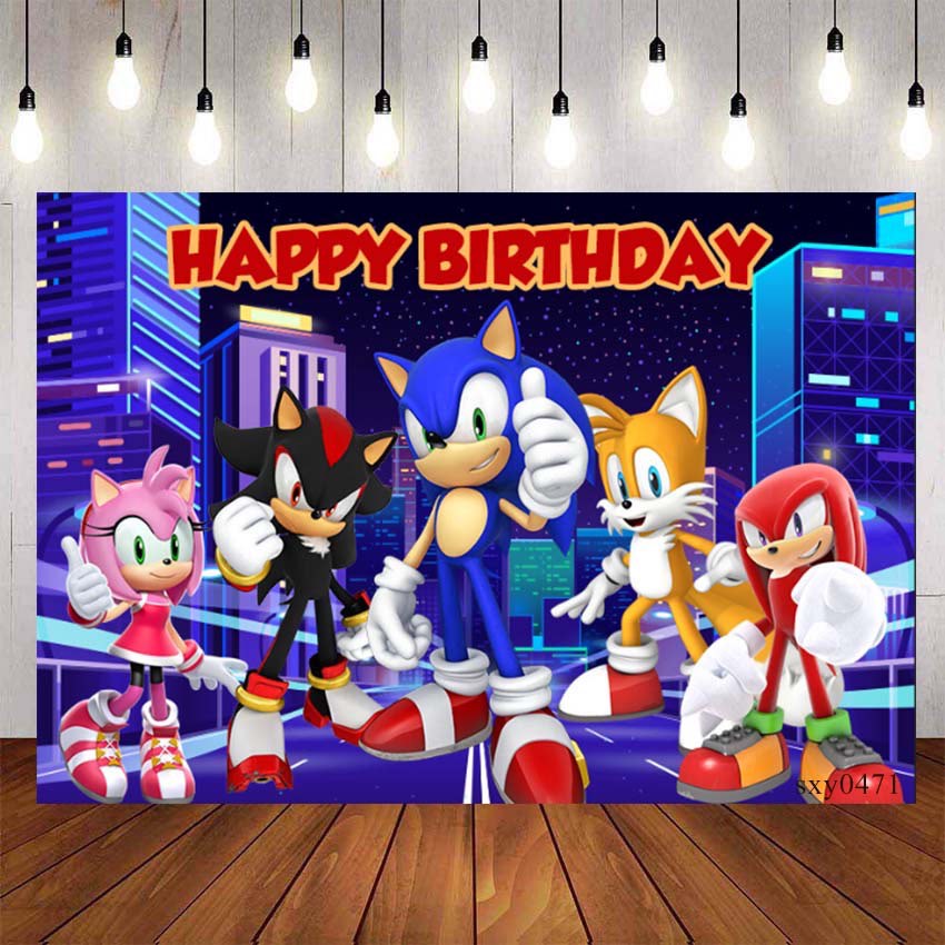 SONIC the Hedgehog Kids Birthday Party BEAN BAG Toss Game 