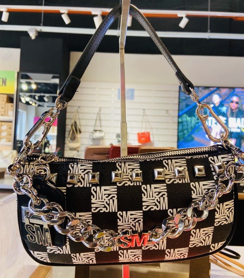 STEVE MADDEN BSWEETIE BLACK WHITE SHOULDER BAG Women s Fashion