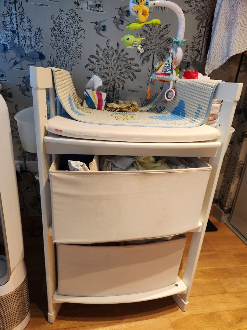 Stokke changing table (White), Babies & Kids, Baby Nursery & Kids Furniture, Changing Tables