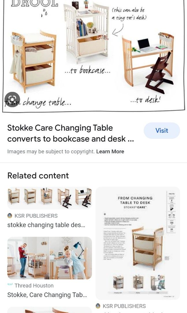 Stokke changing table White Babies Kids Baby Nursery Kids