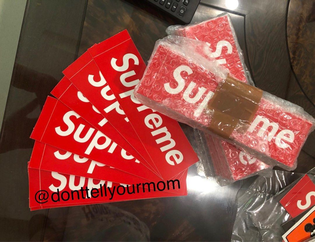 5pcs per set] Original Supreme red box logo sticker x5pieces