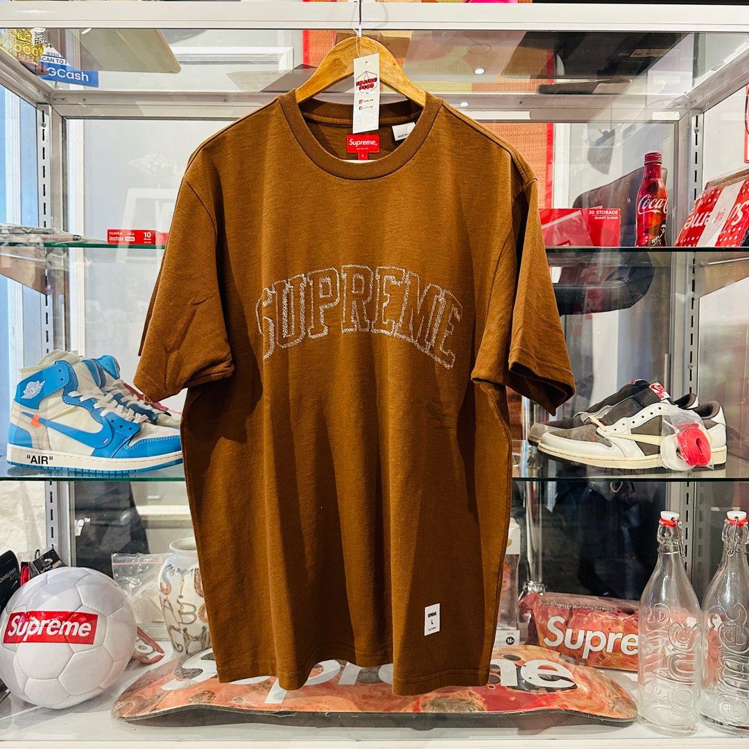 Supreme Sketch Embroidered S/S Top Brown