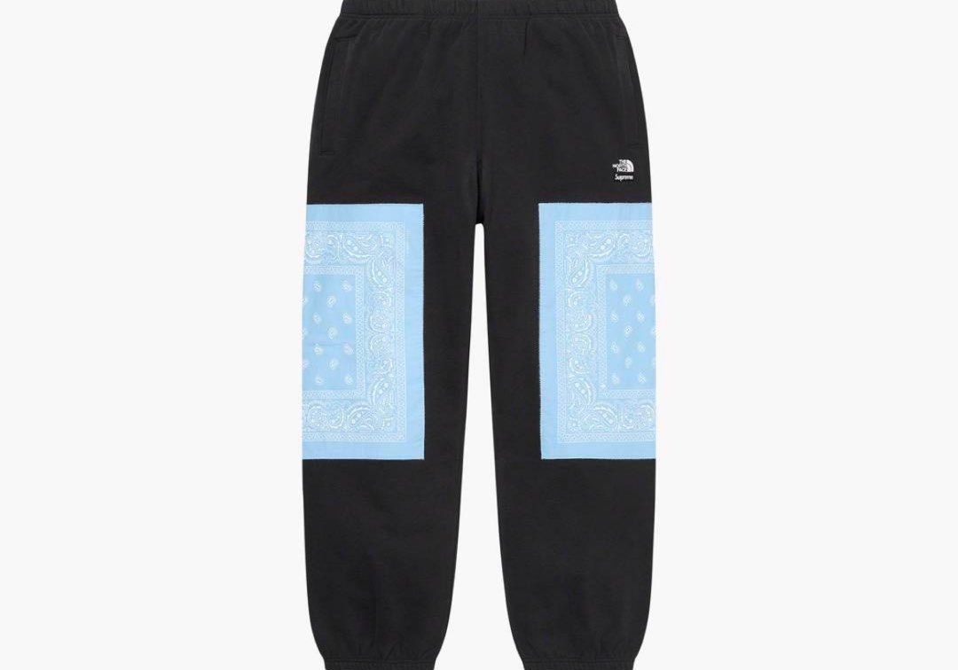 supreme x north face bandanna sweatpants Men s Fashion Bottoms Jeans on Carousell
