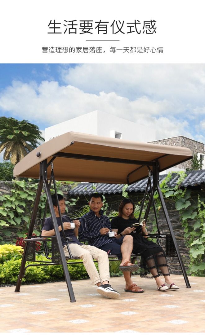 Swing Outdoor Swing Chair Canopy Hanging Chair Porch Swing Hammock Rocking Chair Backyard Garden Furniture Home Living Outdoor Furniture on Carousell
